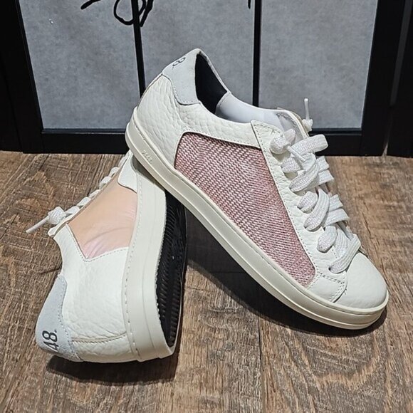 P448 Italy Fashion Sneakers Shoes Low Size 37 New - Picture 15 of 15